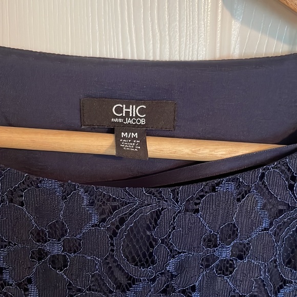 Navy Lace Dress - Picture 2 of 4